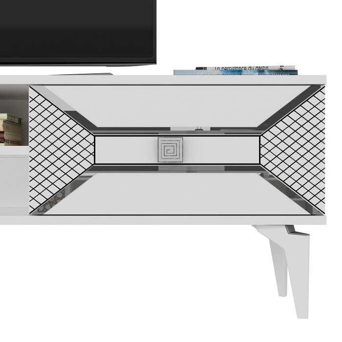 Hanah Home Soporte para TV Blanco y Plata